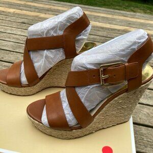 Michael Kors Tan Wedge Sandals